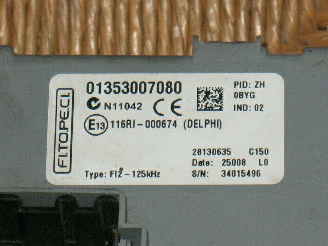 Body computer fiat fiorino peugeot 01353007080 28130635