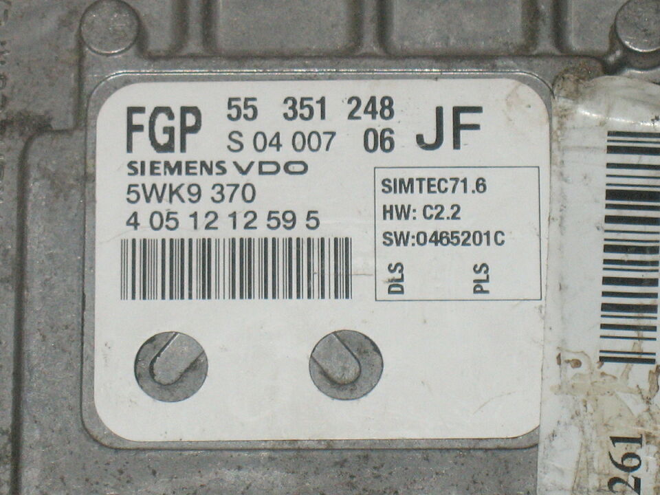 ECU ASTRA ZAFIRA 1.8 Z18XE 55351248 JF SIMTEC 71.6 FGP 5WK9370
