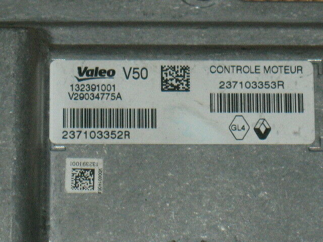 Ecu Renault Captur 1.2 237103353R 237103352R Valeo V50 2013-2016