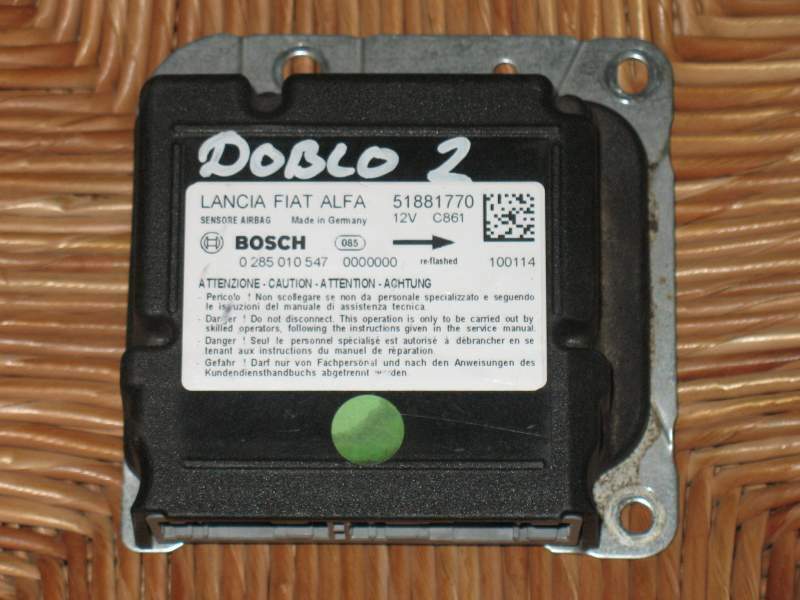 ECU AIRBAG Fiat Doblo BOSCH 0285010547 51881770 (2009-2015)