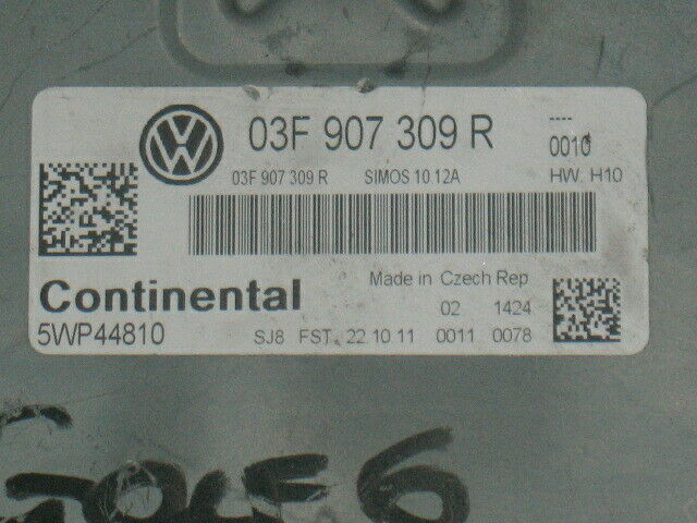 ECU TURAN GOLF VI 6 03F907309R 5WP44810 SIMOS 10.12A HW:H10