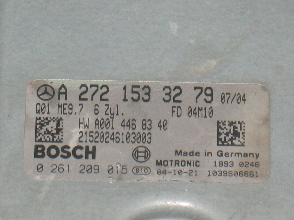 ECU MERCEDES SLK 350 ME9.7 0261209015 A2721532979 HWA0014468340