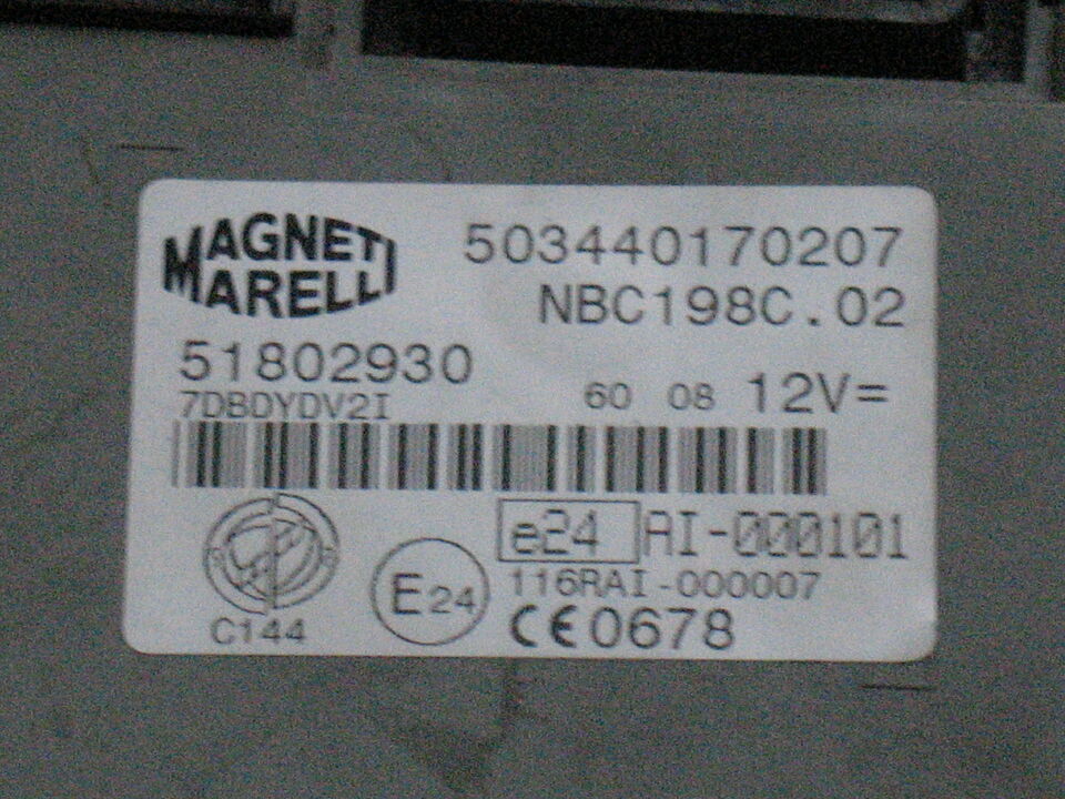 FIAT Bravo Sport Body Computer MAGNETI MARELLI 51802930