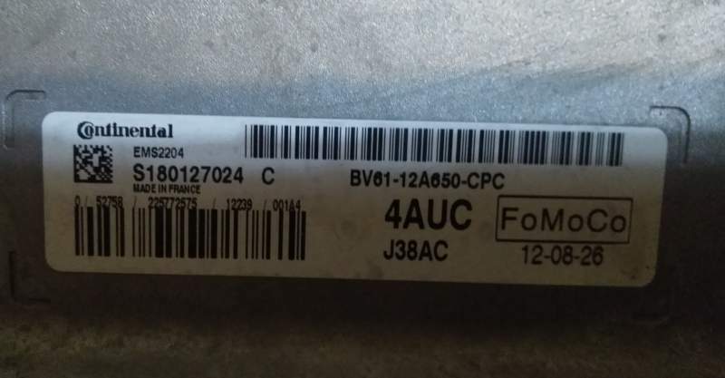 Ecu ford focus fiesta c-max 1.6 s180127024c 4auc bv61 12a650 cpc