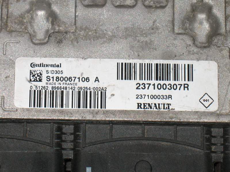 ECU RENAULT MEGANE S180067106A 237100307R SID305 S180067106 A