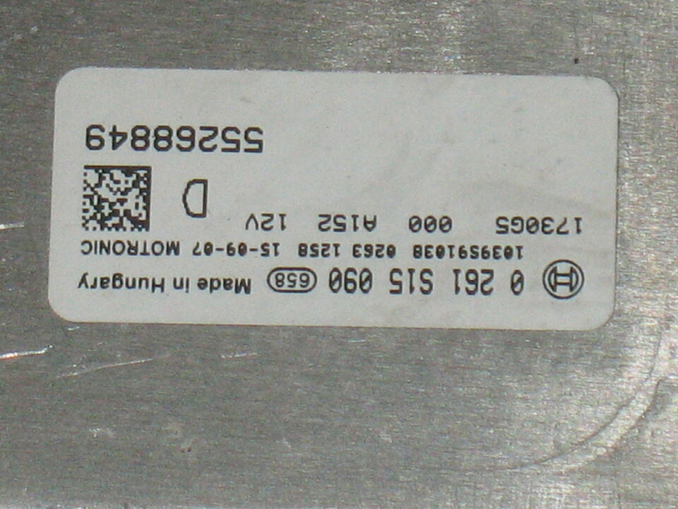ECU Abart 500 1.4 T-Jet 1.4 140.0HP ME17.3.0 55268849 0261S15090