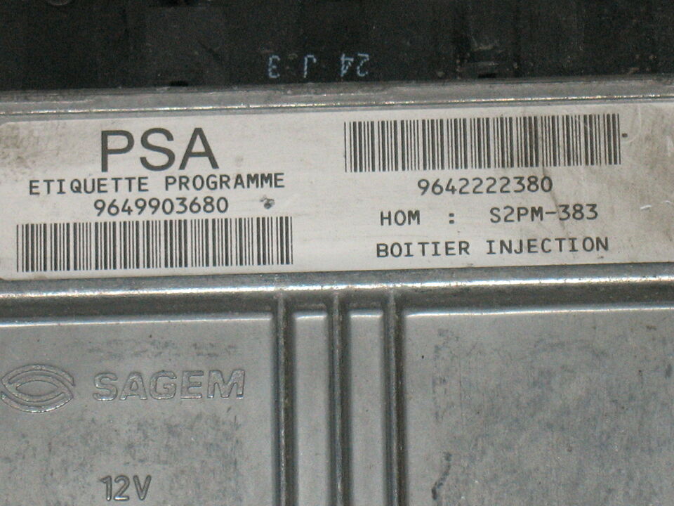ECU CITROEN C3 9649903680 9642222380 21584159-6 S2PM-383