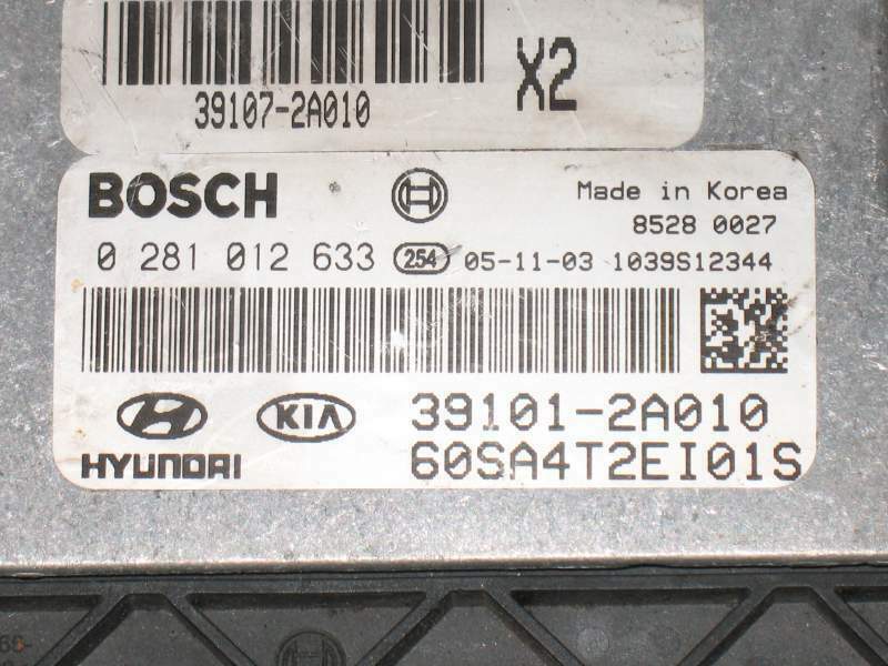 ECU KIA PICANTO 1.1 CRDI BOSCH 0281012633 39107-2A010  EDC16C39