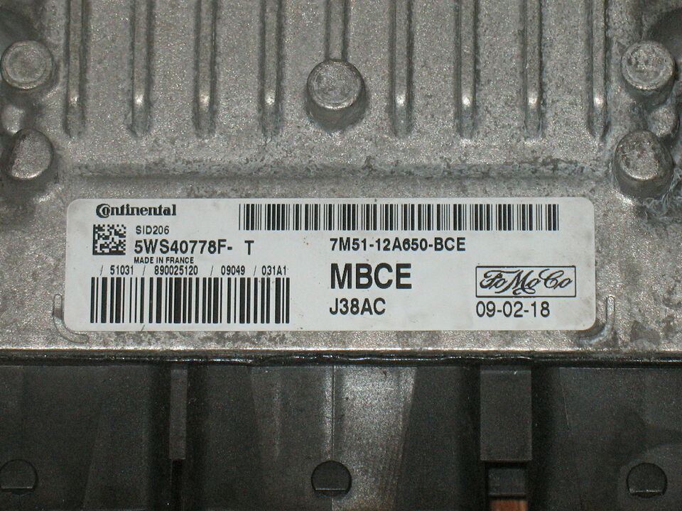 ECU FORD FOCUS 1.8 5WS40778F-T 7M51 12A650BCE SID206