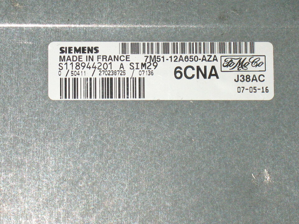 ECU FORD FOCUS 1.6 SIEMENS S118944201A 7M51-12A650-AZA SIM29