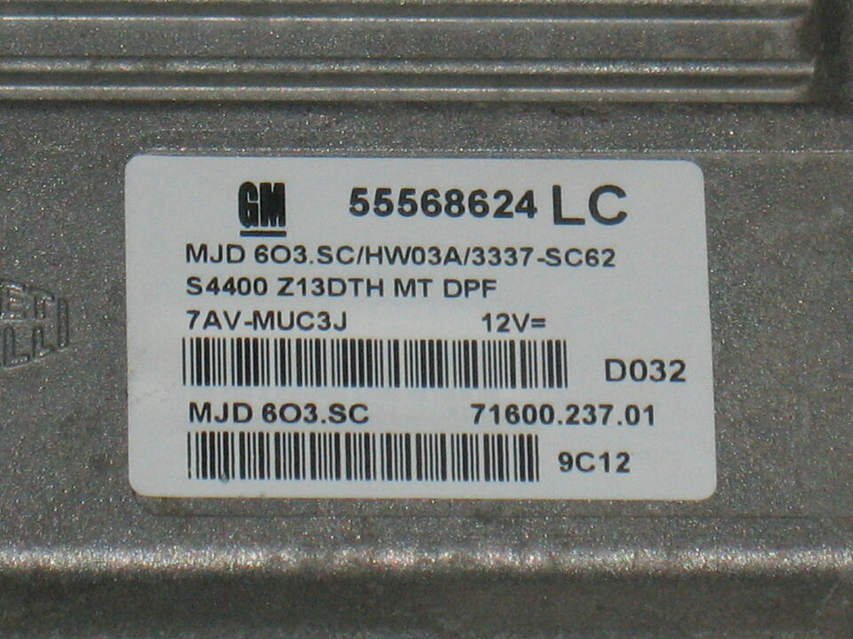 ECU CENTRALINA OPEL CORSA D 1.3 55568624 LC HW03A MJD 603.SC 3337