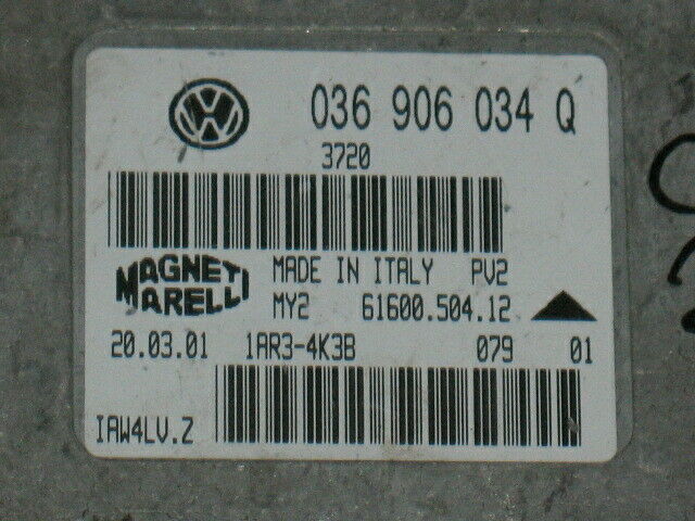 ECU CENTRALINA AUDI A2 1.4 036906034Q IAW4LV.Z 61600.504.12