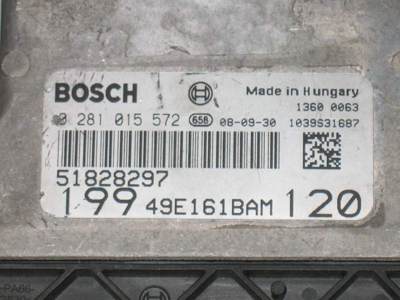 Ecu Fiat Grande Punto cod. 0281015572 51828297 EDC 16C39-6.C1