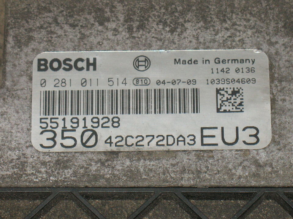 Ecu centralina fiat idea 1.9 jtd 0281011514 55191928 eu3 edc16c9