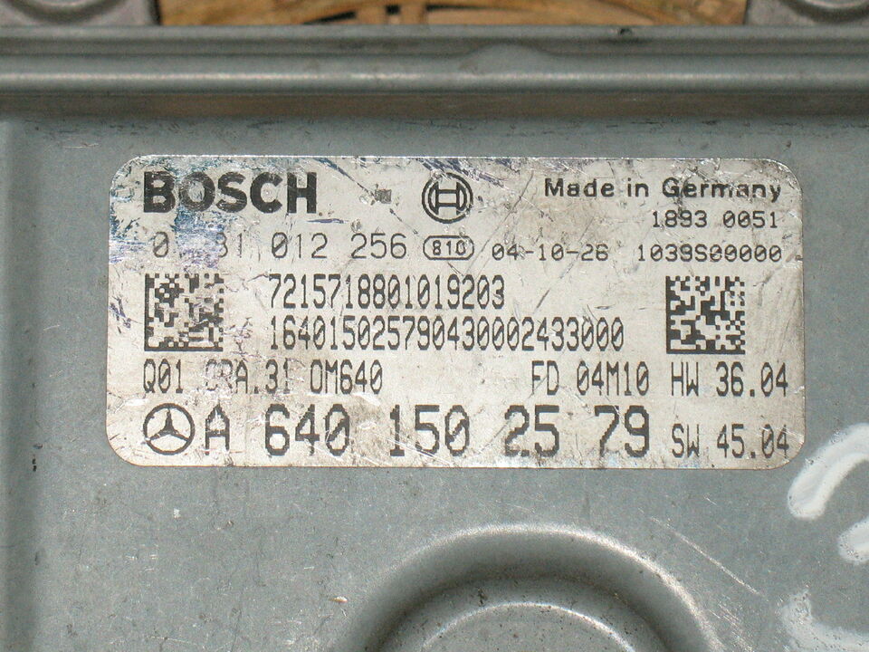 ECU MERCEDES W169 A200 A6401502579 6401502579 BOSCH 0281012256