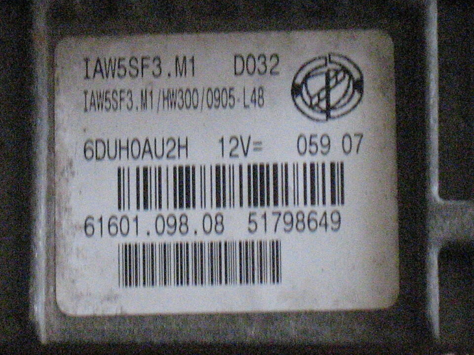 Ecu centralina fiat grande punto 1.2 iaw 5sf3.m1 hw300 51798649