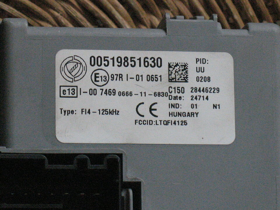 Body computer fiat panda bsi 00519851630 519851630 blu