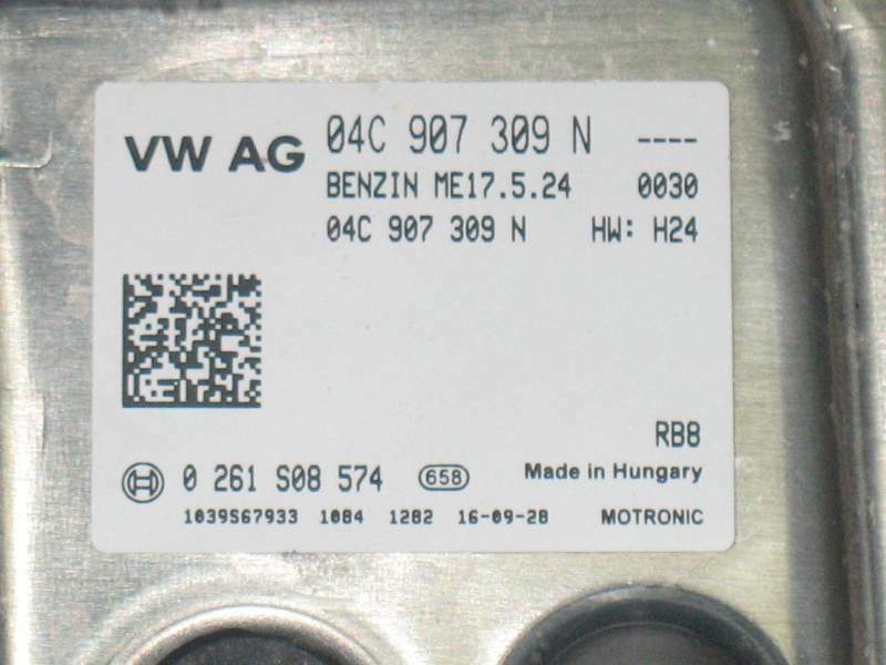 ECU ME17 5 24 0261S08574 VAG 04C907309N 1.0 VW UP Skoda Citigo ME17.5.24