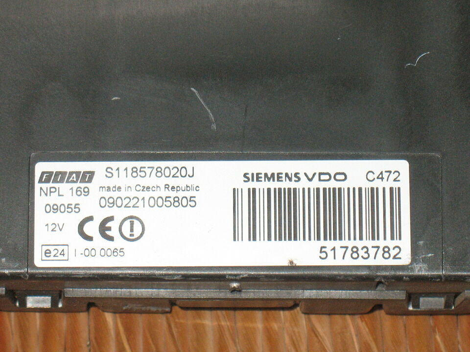 FIAT PANDA SIEMENS VDO S118578020J 51783782 61027500