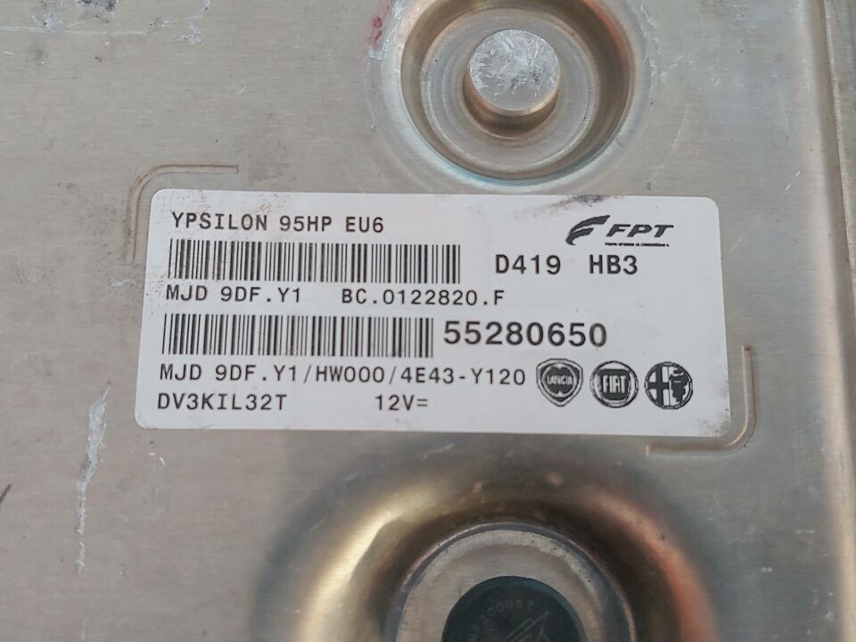 ECU LANCIA YPSILON 1.3 95HP EU6 55280650 MJD 9DF.Y1 HW000
