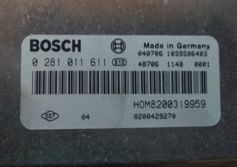 ECU MITSUBISHI SPACE STAR 1.9 0281011611 HOM8200319959