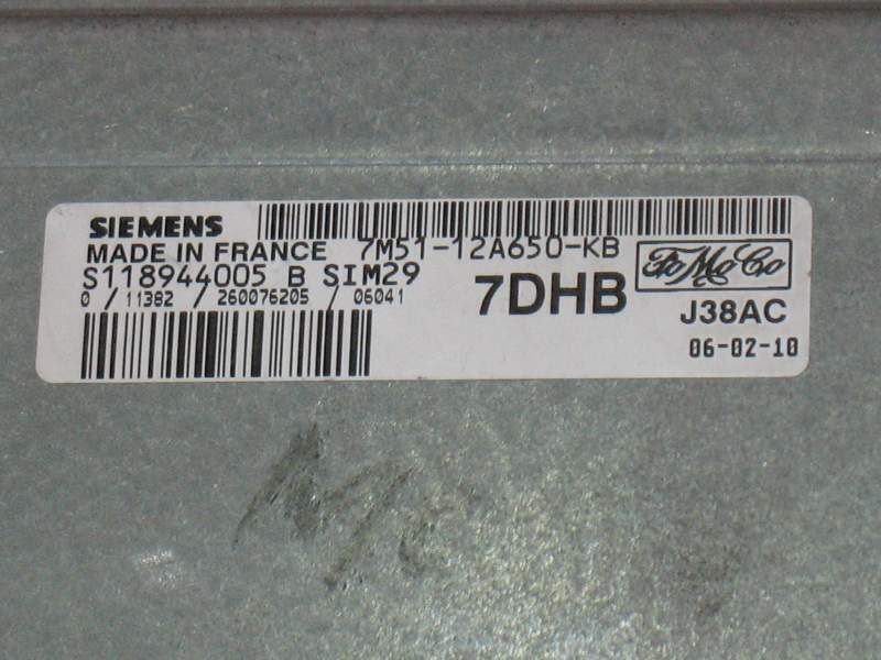 ECU FOCUS C-MAX 1.6 S118944005 B 7M51-12A650-KB 7DHB, SIM29