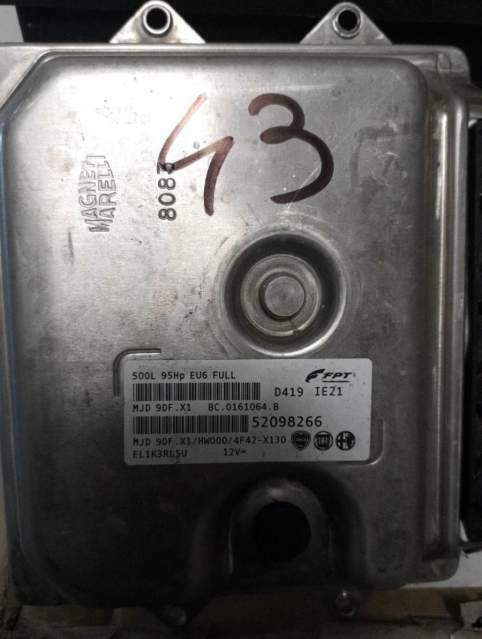 ECU FIAT 500L 95hp EU6 MJD 9DF.X1 MARELLI 52098266 HW000