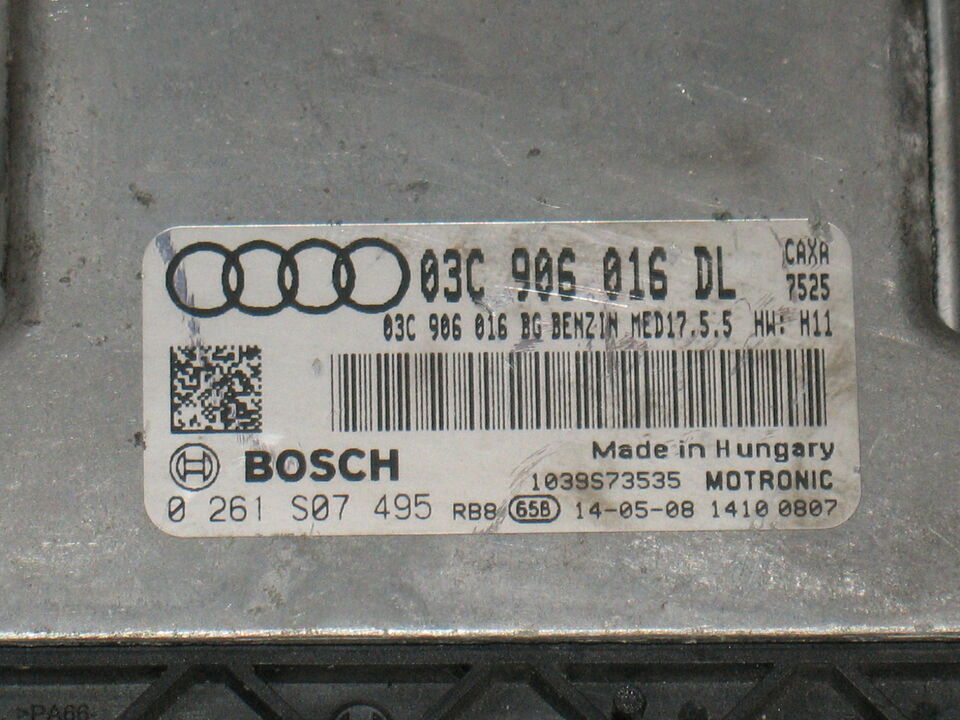 ECU AUDI A1 A3 1.4 TFSI 0261S07495 03C906016DL MED17.5.5 HW:H11