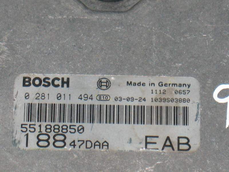 ECU FIAT PUNTO 2 188 1.9 JTD BOSCH 0281011494 55188850