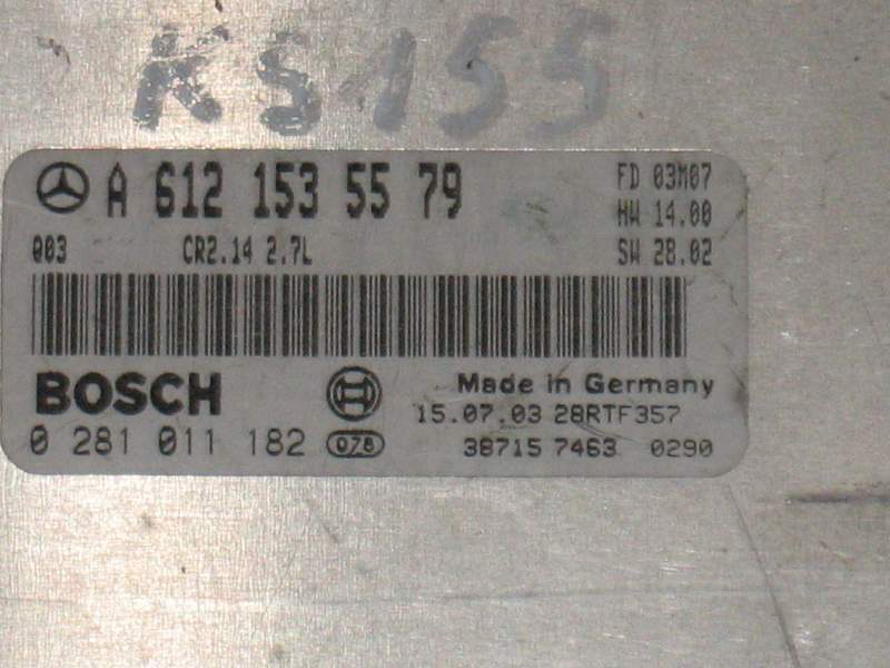 ECU MERCEDES W209 CLK 270 CDI A6121535579 0281011182 CR2.14