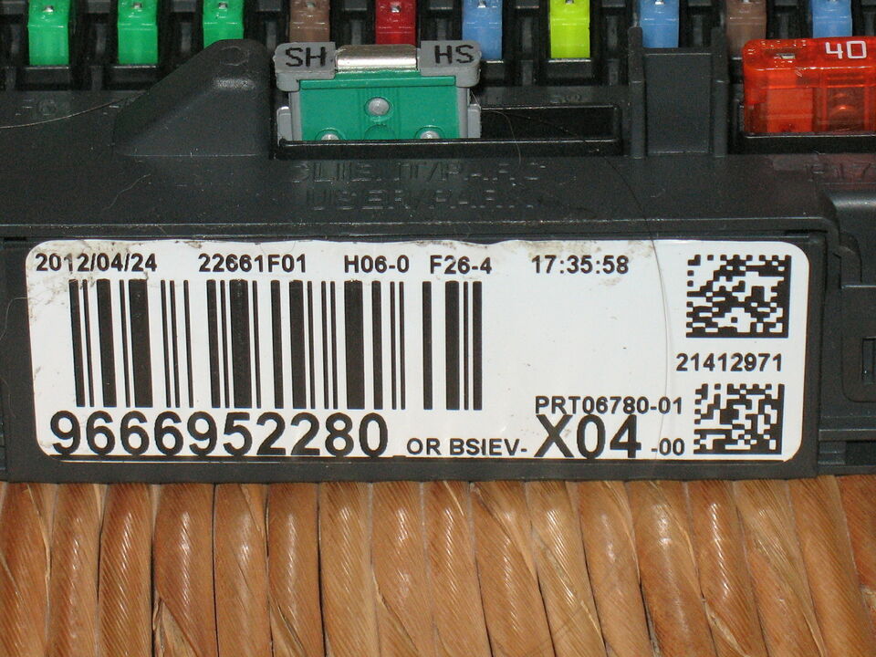 Bsi 9666952280 body computer citroen c3 bsiev x04-00