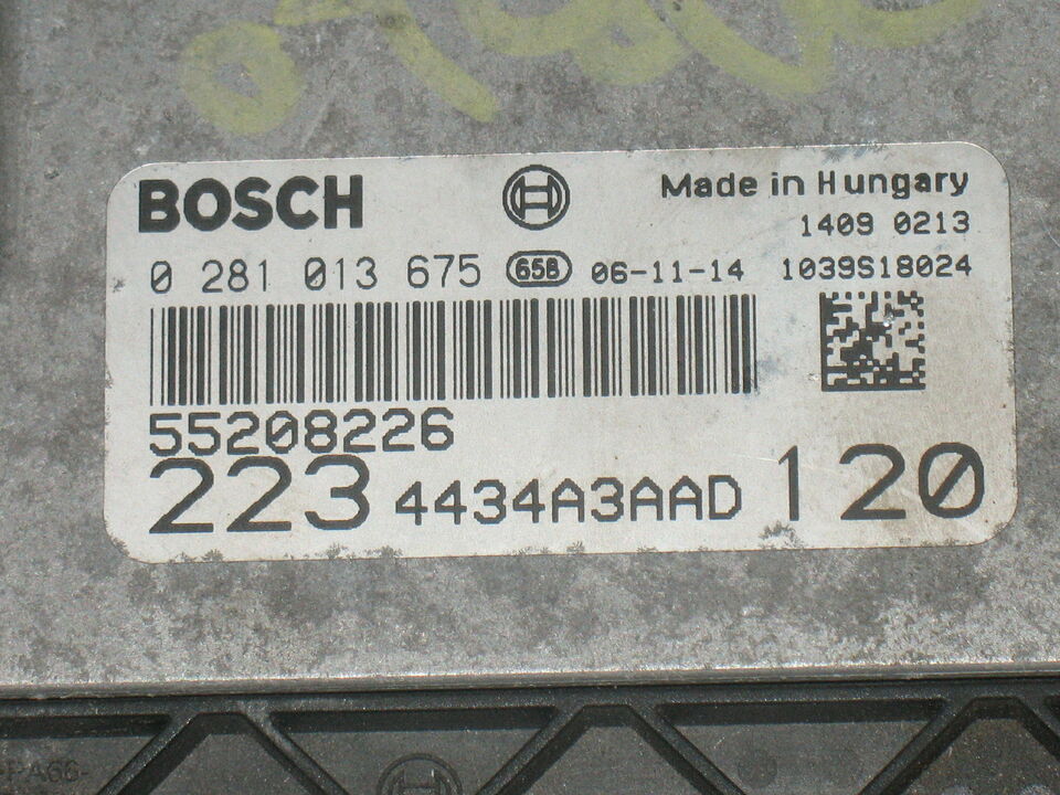 ECU DOBLO' 1.9 JTD 8V 0281013675 FIAT 51809513 EDC 16C39-5.67
