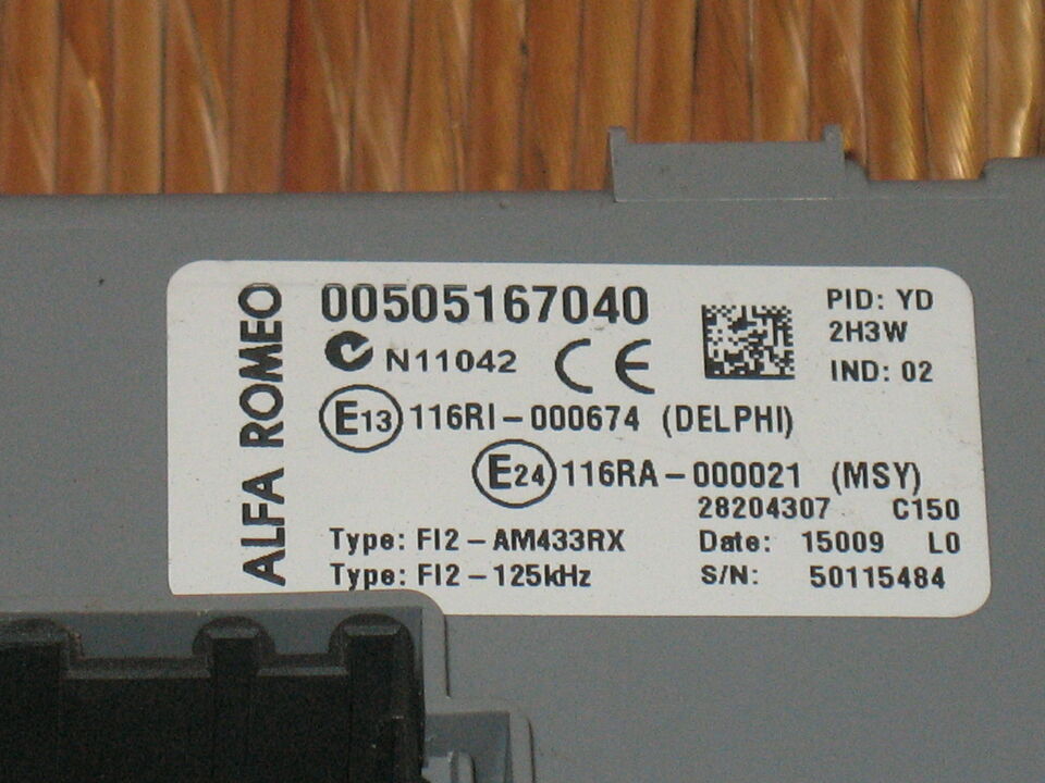 ECU body computer 00505167040 505167040 Alfa Romeo Mito