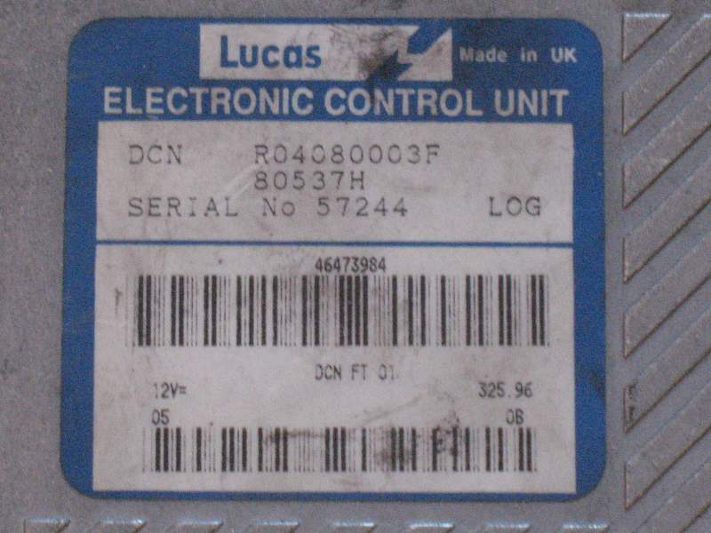 Ecu fiat bravo marea 185 lucas 46479139 46473984 R04080003F
