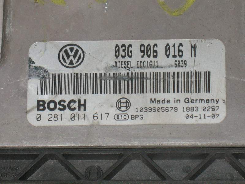 ECU VW GOLF 2.0 SDI 03G906016M BOSCH 0281011617 EDC 16U1-5.41