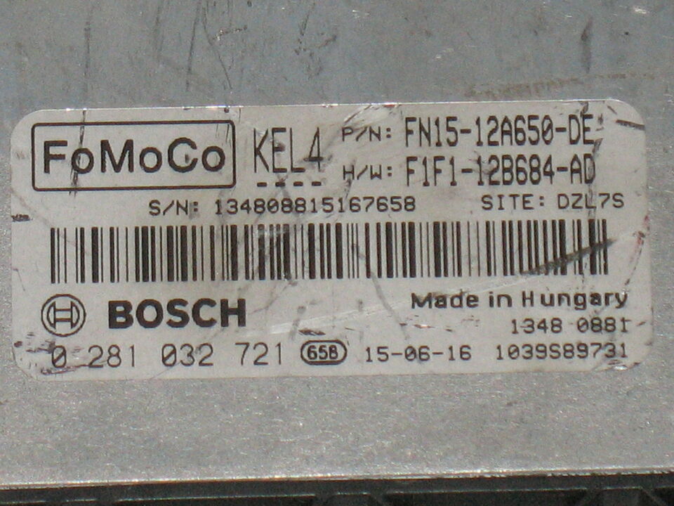 ECU FORD 1.6 EcoSport SUV 1.5 TDCI 0281032721 FN15 12A650-DE EDC17C70