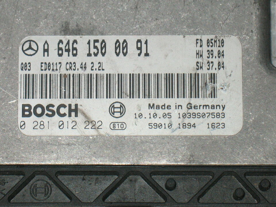 ECU MERCEDES W203 BOSCH 0281012222 A6461500091 2095451908 EDC16C2-7.44