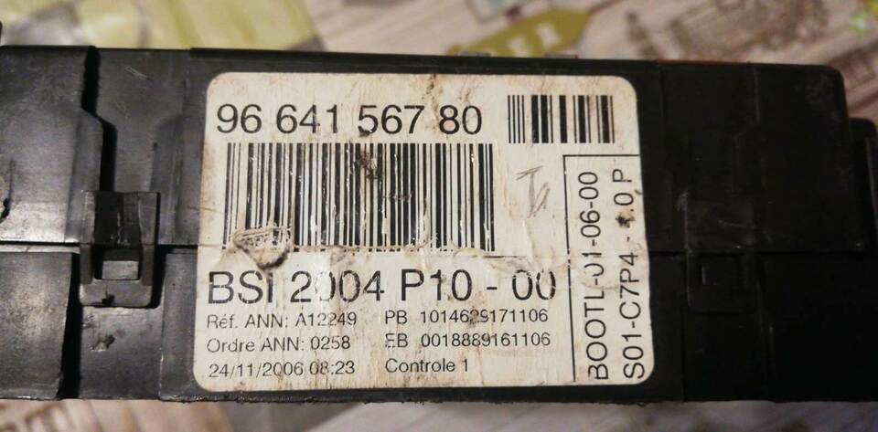 Body computer bsi citroen peugeot 9664156780 p10-00