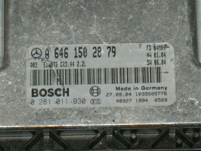 ECU MERCEDES W203 2.2 CDI 0281011930 A6461502879 EDC 16C2-7.44 CR3.44