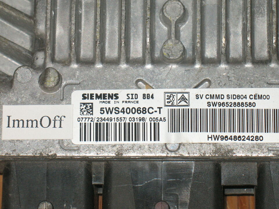 C3 1.4 HDI ECU 9652888580 9648624280 5WS40068C-T SID804