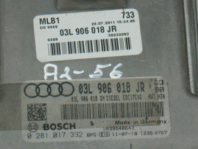 ECU CENTRALINA AUDI A4 A5 2.0 0281017392 03L906018JR EDC 17C46-2.22