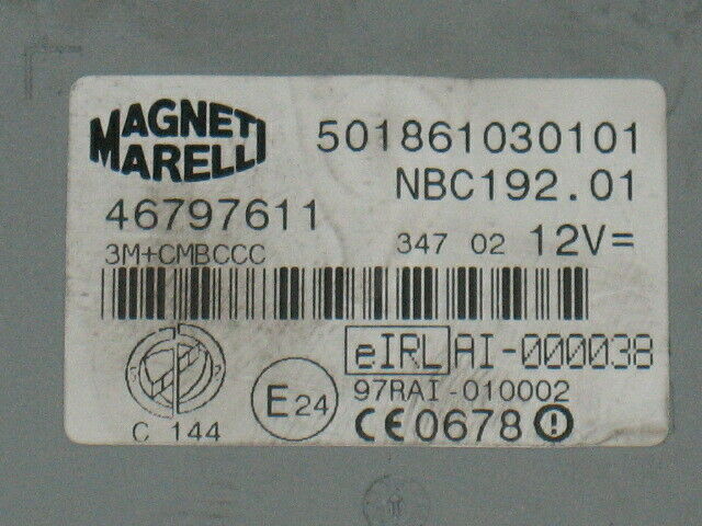Body computer fiat stilo con blocchetto 46797611 501861030101