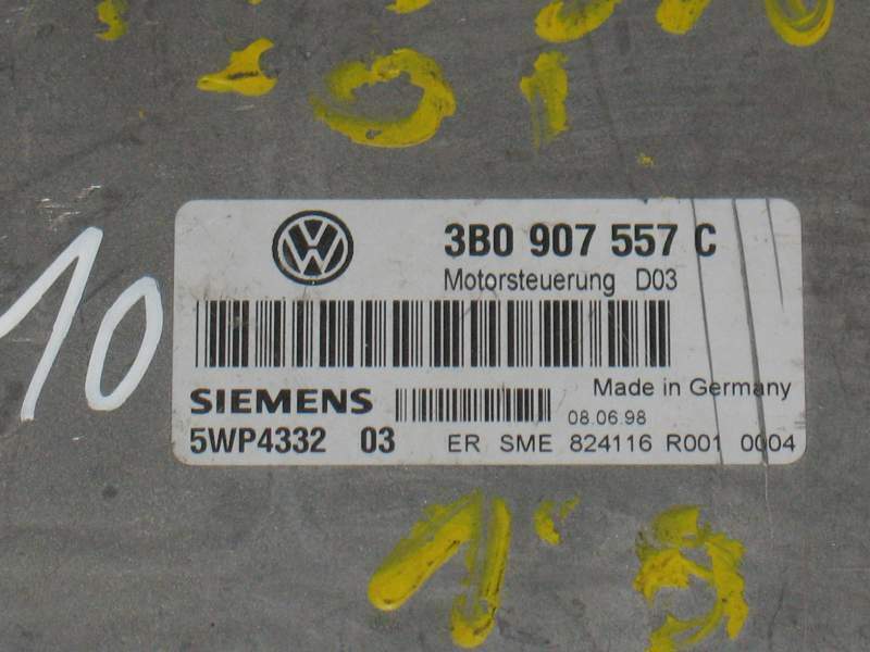 Ecu centralina volkswagen passat 3b0907557c 5wp4332 03