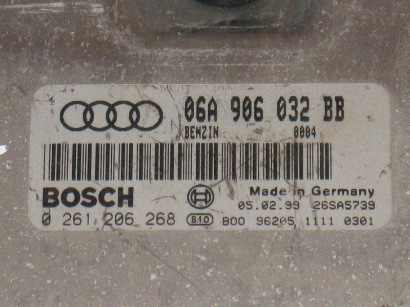 ECU CENTRALINA AUDI A3 1.8T 0261206268 06A906032BB ME7.5
