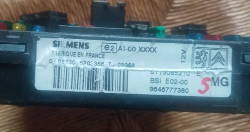 Body computer citroen pegiot 9646777380 s118085210 e mg