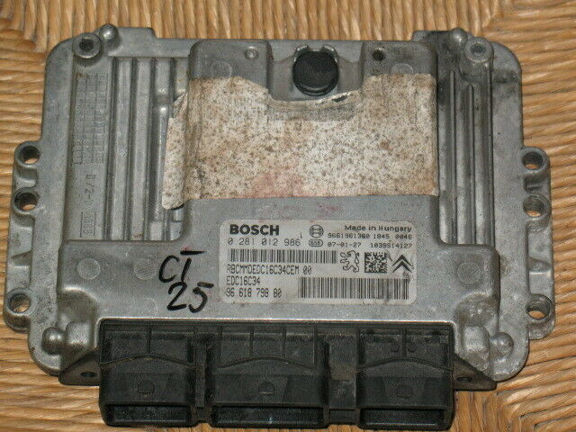 ECU CITROEN PEUGEOT 307 1.6 HDI 0281012986 9661879880 EDC 16C34-4.11