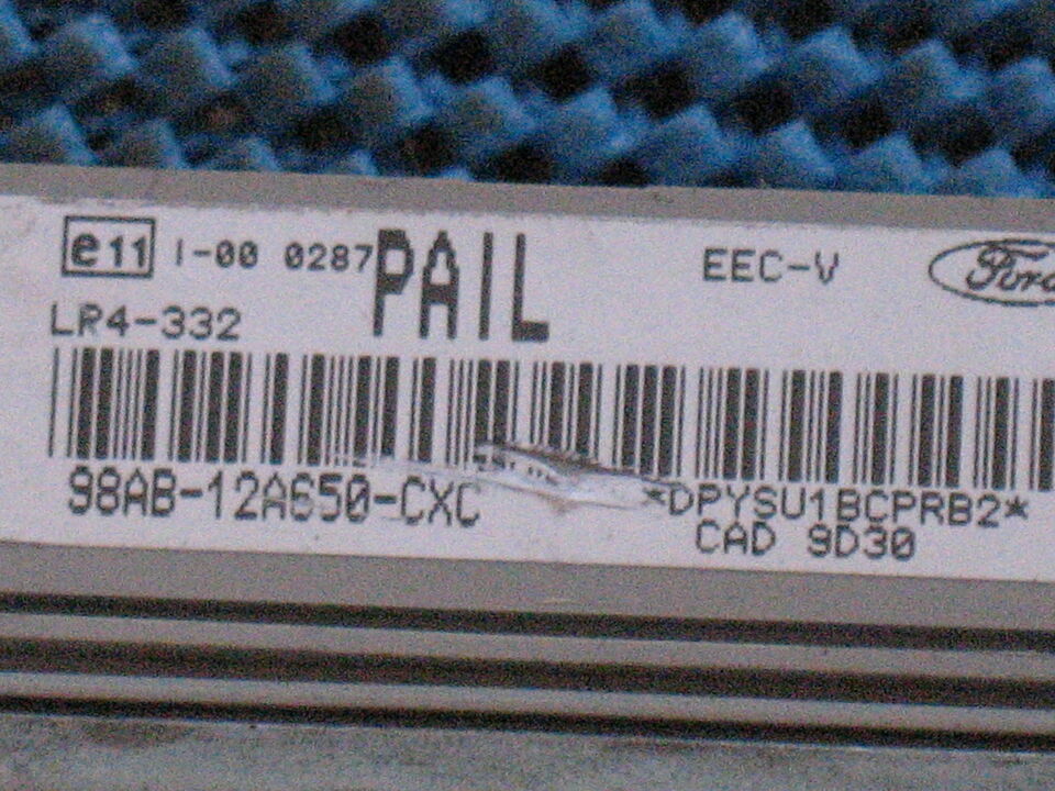 ECU FORD FOCUS 1.6 98AB-12A650-CXC 98AB12A650CXC PAIL LP4-332