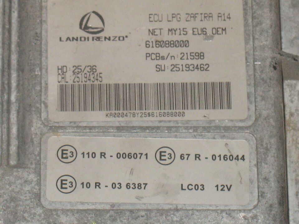 ECU LPG Landi Renzo 110R-006071 67R-016044 10R-036387 616088000