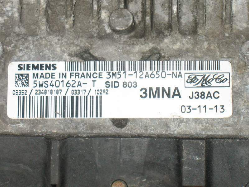 ECU FORD C-MAX 2.0 TDCI 3M51-12A650-NA 5WS40162A-T 3MNA