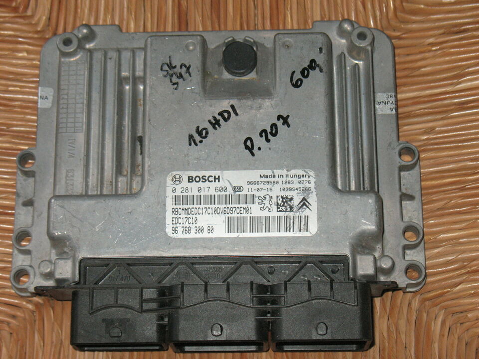 PEUGEOT PARTNER 1.6 CITROEN ds3 ECU 9676830080 0281017600 EDC 17C10-5.10